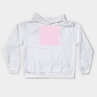 Pink Geometric Triangle Pattern Abstract Minimal Aesthetic Kids Hoodie